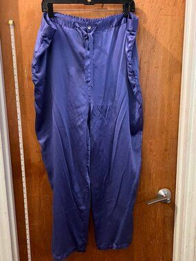 🐻Size 1X - Periwinkle Blue Silk PJ Bottoms